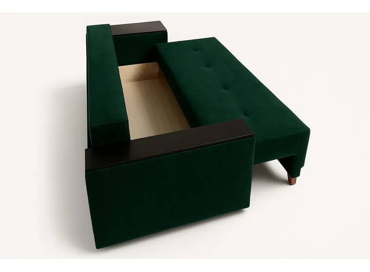 Прямой диван Магнит со столиком тик-так
