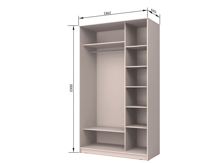 Шкаф-купе с зеркалом Хит 22/23/24-12/14/17-15